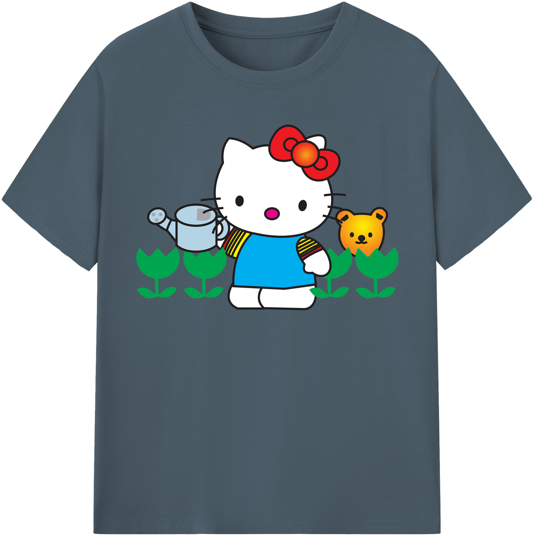 （画像用） Hello Kitty ハローキティ 綿100％半袖Tシャツ（フロントプリント）